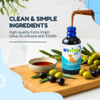 ESS60 Aceite de Oliva Virgen Extra Orgánico con Sabor Bacon para Perros - Complemento Alimenticio para Flexibilidad, Energía e Inmunidad (60 ml)