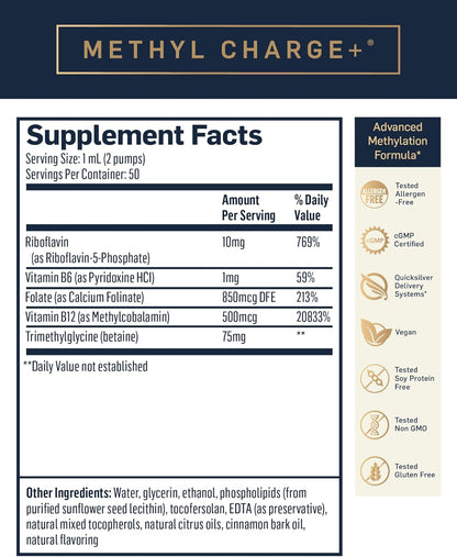 Methyl Charge - Suplemento de vitaminas B – Aquellos con mutaciones genéticas que afectan la metilación (por – Image 6