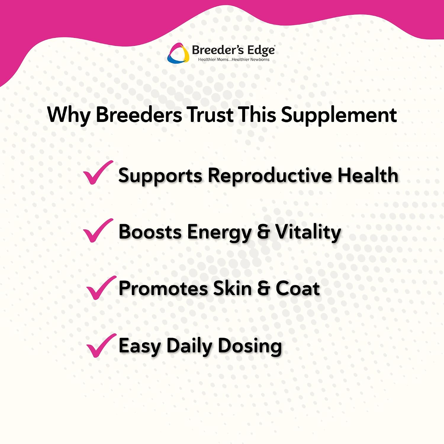 Breeder's Edge in Between for Her - Multivitamínico diario para perros y gatos criadores (90 comprimidos, razas medianas y grandes)