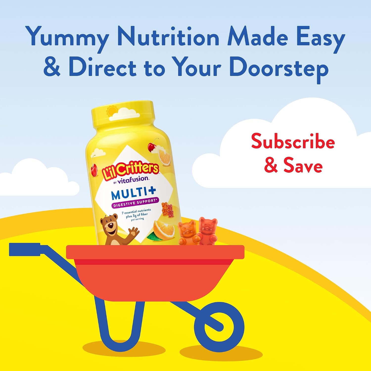 L'il Critters Multivitamin Gummies para niños - 90 gominolas - con vitaminas B, C, D, E - sabores variados - sin gluten ni lácteos - complemento digestivo