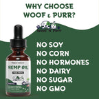 Aceite de Cáñamo para Perros y Gatos - Alivio Natural para la Ansiedad y el Estrés - 30 ml