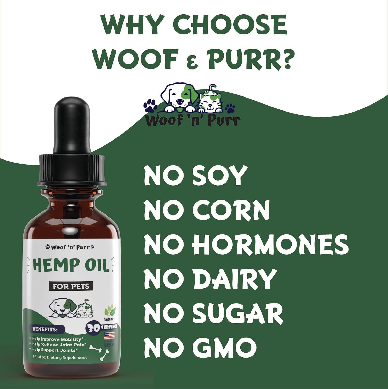 Aceite de Cáñamo para Perros y Gatos - Alivio Natural para la Ansiedad y el Estrés - 30 ml