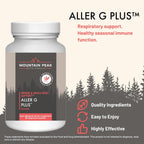 Mountain Peak Nutritionals Aller G Plus – Apoyo Respiratorio, Senos Paranasales y Alergias Estacionales (90 Cápsulas Vegetales)