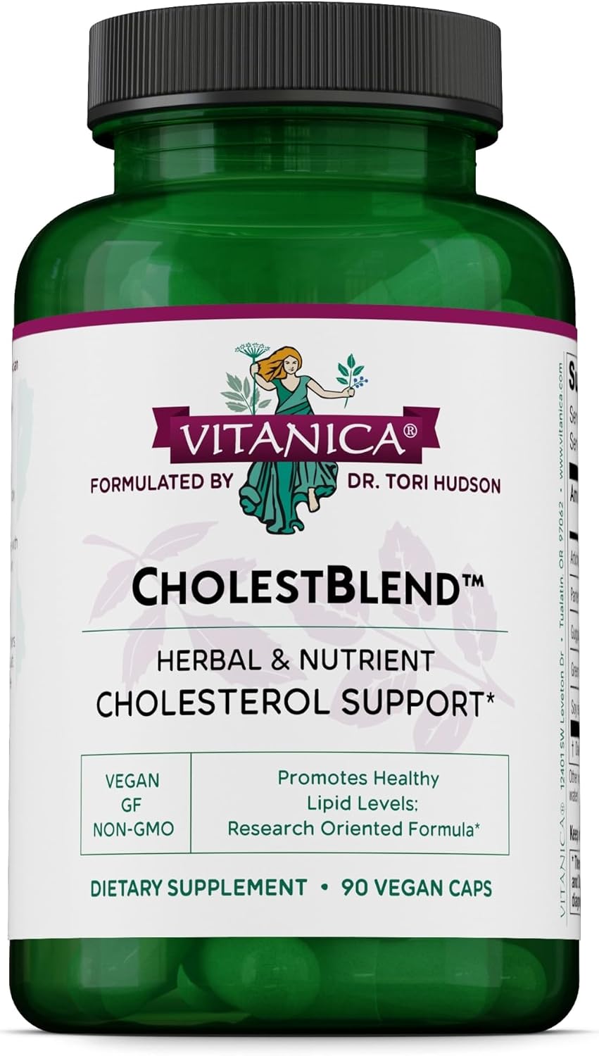 Vitanica CholestBlend - Berberina, Arroz de Levadura Roja y Bergamota Naranja - 90 Cápsulas Veganas