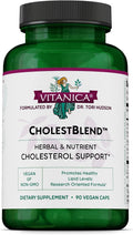 Vitanica CholestBlend - Berberina, Arroz de Levadura Roja y Bergamota Naranja - 90 Cápsulas Veganas