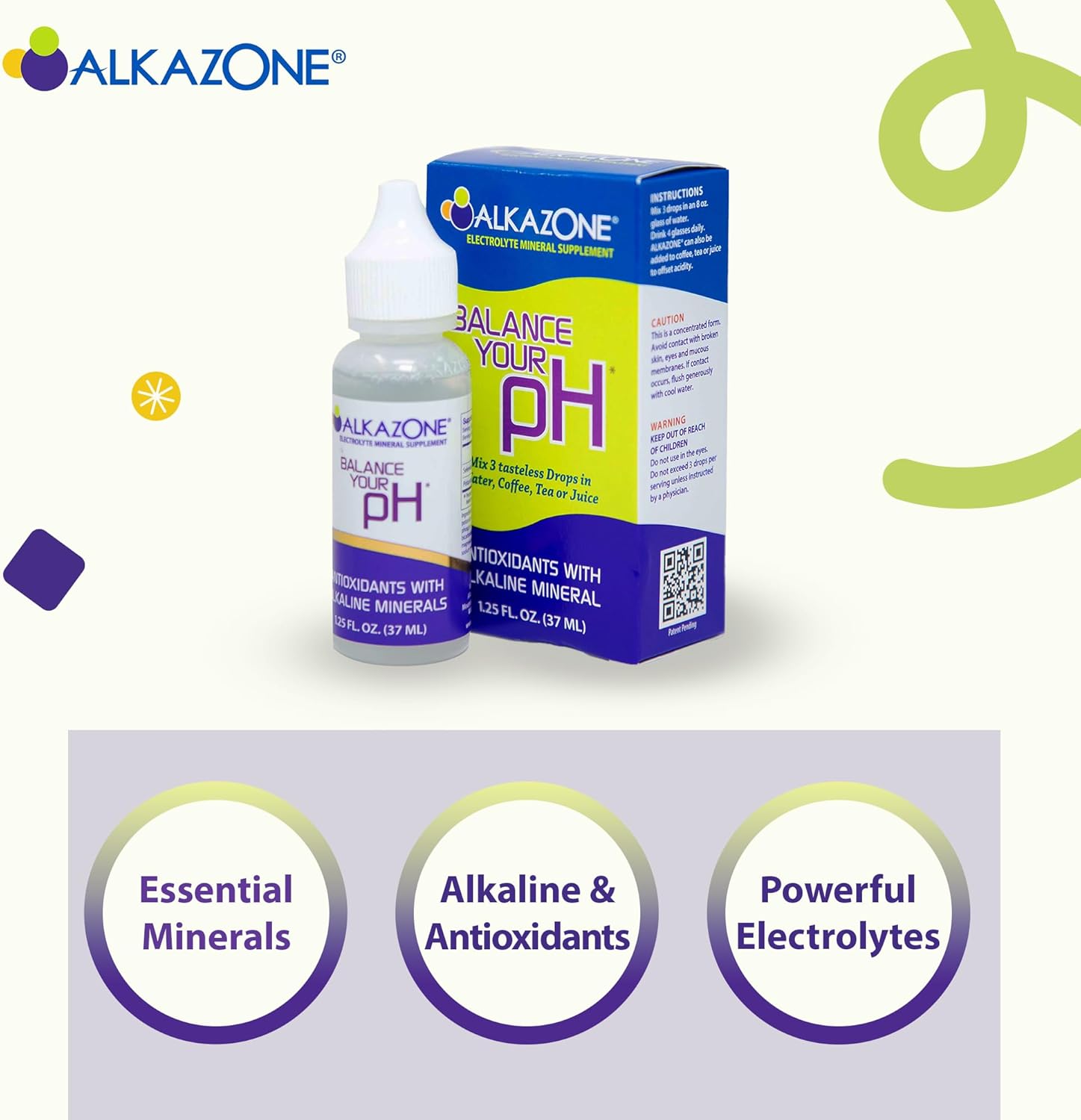 ALKAZONE Balance Your pH - Booster Mineral Alcalino y Antioxidante (2 Paquetes)