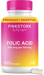 Pink Stork Ácido Fólico 400 mcg – 30 Cápsulas Vegetarianas