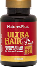NaturesPlus Ultra Hair Plus – 60 Comprimidos de Liberación Prolongada – Soporte Nutricional para el Cabello