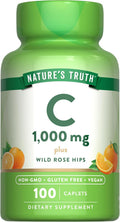 Nature's Truth Vitamina C 1000 mg con Escaramujo | 110 Comprimidos | Vegano, No-GMO y Sin Gluten