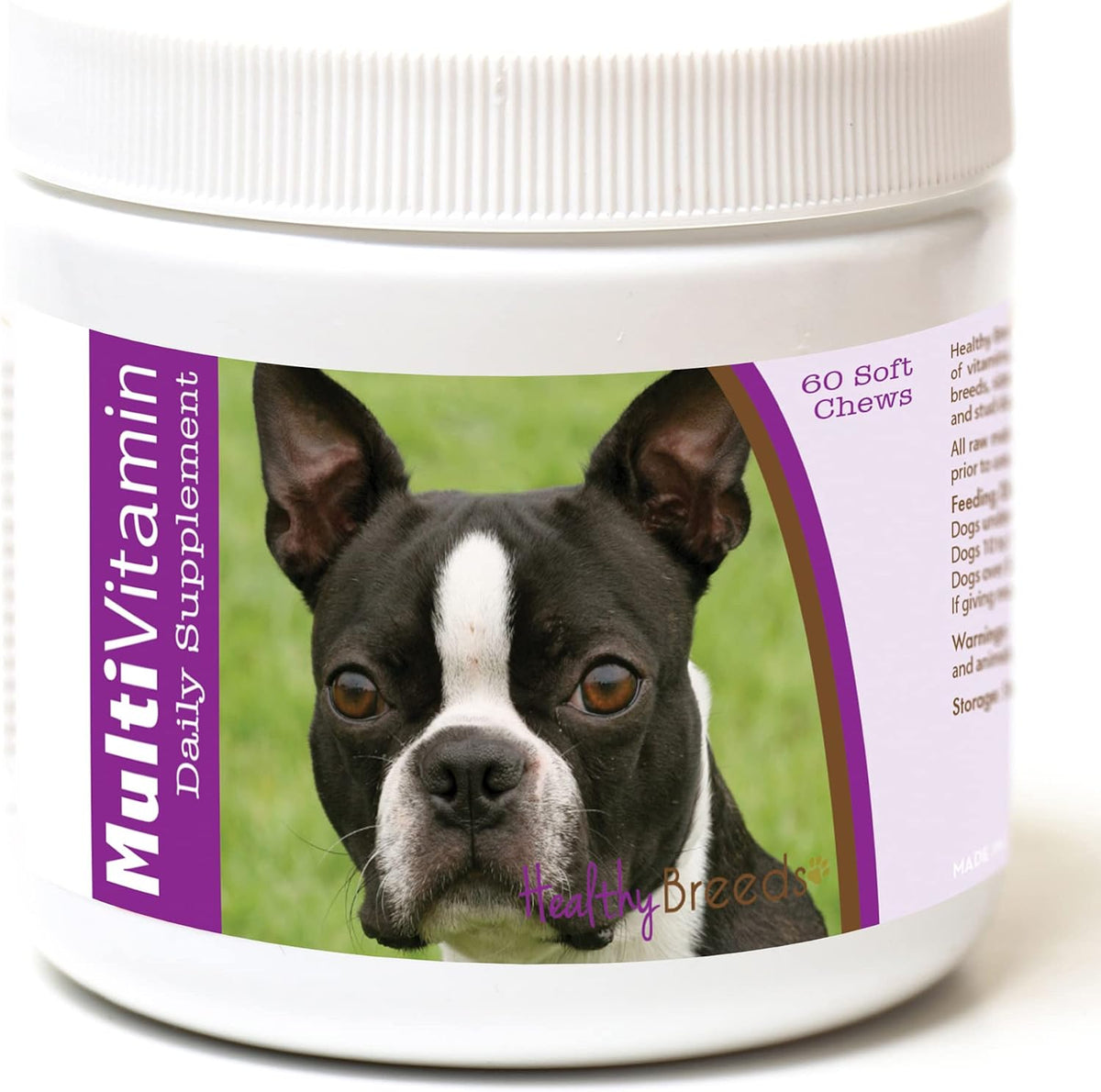 Healthy Breeds Boston Terrier Multi-Vitamin Soft Chews 60 Count – Image 1