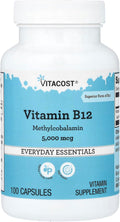Vitacost Vitamina B12, 5000 mcg, 100 Cápsulas