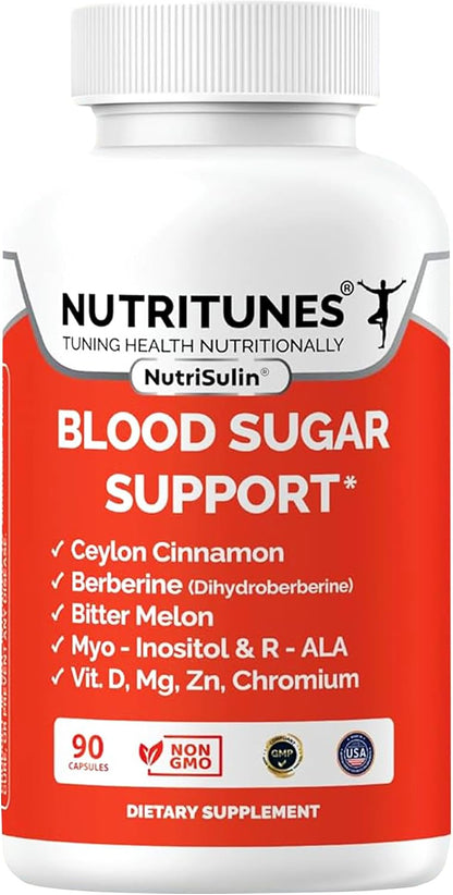 NutriSulin – Complemento de Canela de Ceilán y Berberina (Dihidroberberina) con Complejo de Azúcar en Sangre: Myo-Inositol, – Image 1