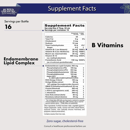Buried Treasure Neuro Nectar - Complemento – DMAE (dimetilaminoetanol): Precursor de la acetilcolina, un – Image 2
