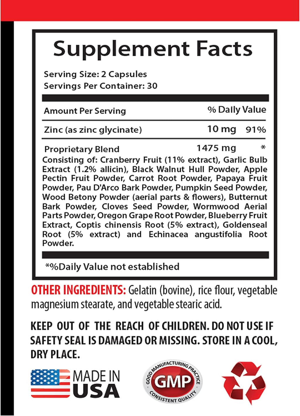 VIP Supplements Complejo de Black Walnut y Wormwood 1500 mg - 120 Cápsulas (2 Envases)