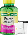 Spring Valley Folate Dietary Supplement, 1333 mcg DFE, 400 Comprimidos