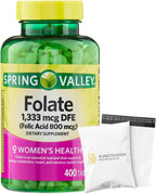 Spring Valley Folate Dietary Supplement, 1333 mcg DFE, 400 Comprimidos