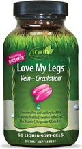 Love My Legs – 60 Cápsulas Blandas Líquidas – Irwin Naturals