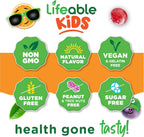 Lifeable Vitamina C para Niños Sin Azúcar – 250 mg – Gominolas Sabor Naranja – 90 Unidades