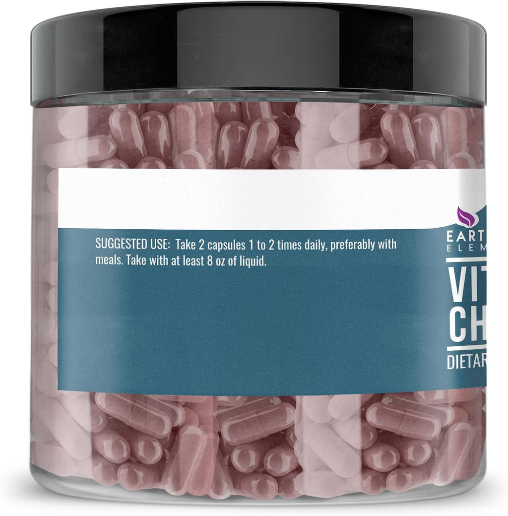 Earthborn Elements Vitex (Sauzgatillo) 200 Cápsulas, Puro y Sin Aditivos