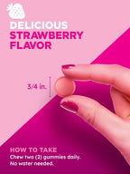 PINK Hair Skin Nails Gummies con 2.500 mcg de Biotina, 60 Gominolas