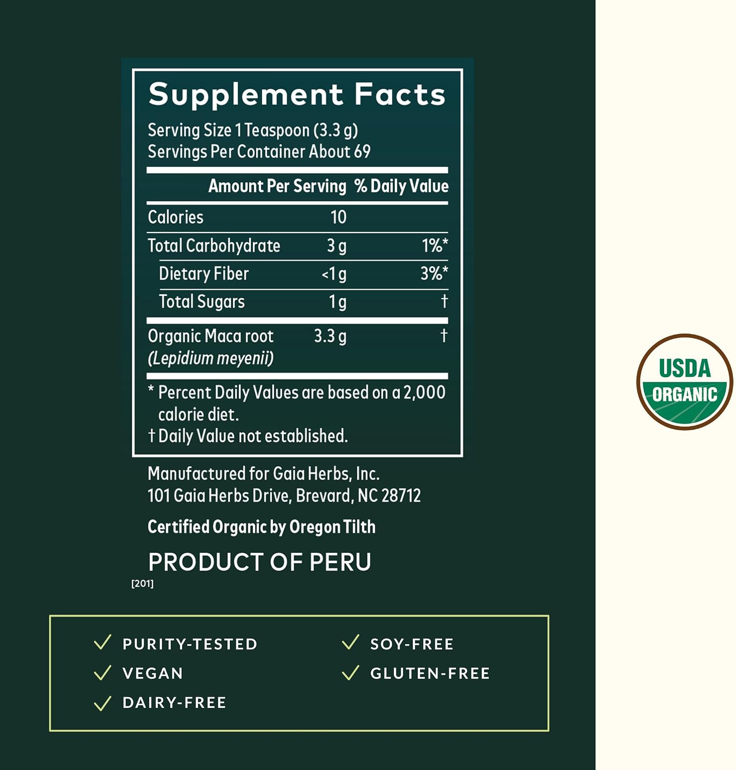 Gaia Herbs Maca en Polvo - Orgánica y Gelatinizada - 227 g (8 oz)