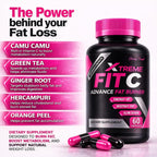Fit C Xtreme Metabolism Support – Suplemento Herbal con Té Verde, Camu Camu y Jengibre – 60 Cápsulas