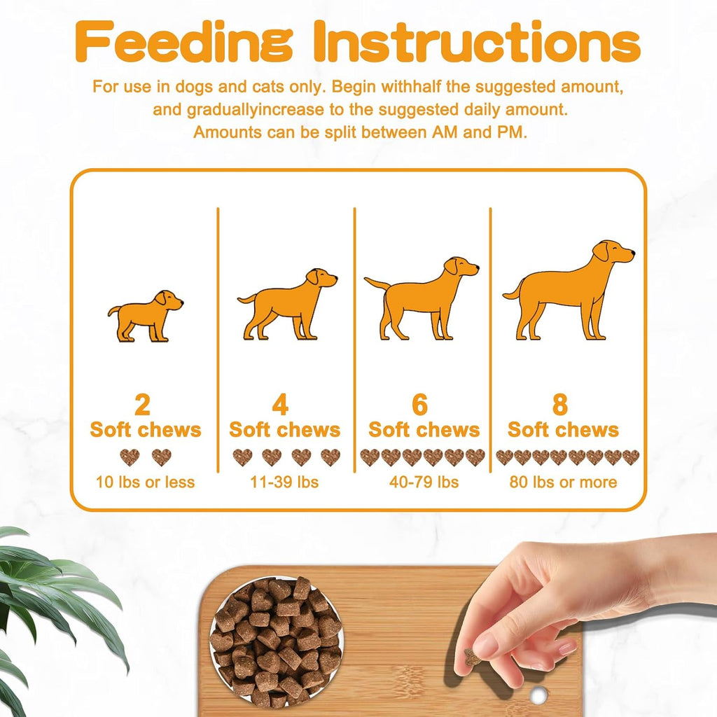 Probióticos para Perros y Gatos con Prebióticos y Enzimas Digestivas, 120 Masticables