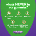 Vitafusion Gominolas Multivitamínicas para Hombres, Sabor a Bayas, 150 unidades