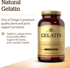 Solgar Gelatina 1680 mg, 250 Cápsulas - Apoyo Natural para Huesos, Articulaciones y Piel
