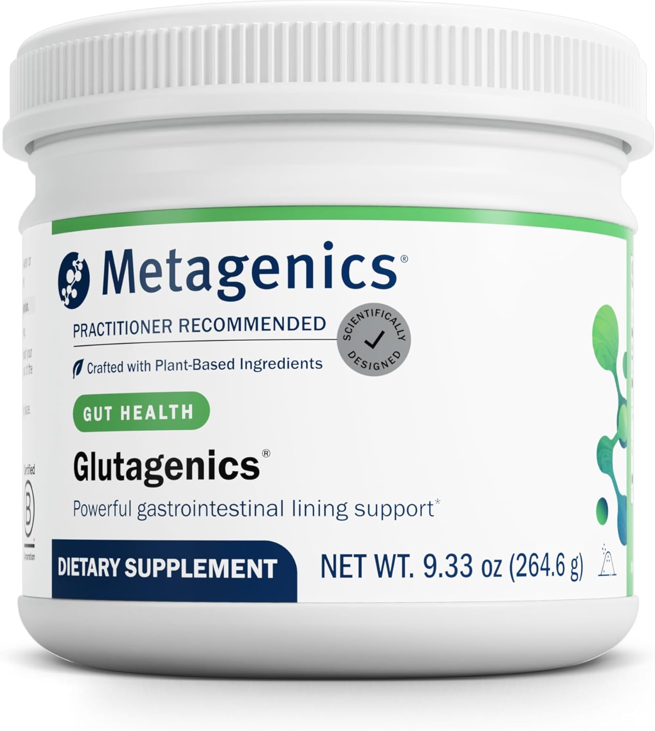 Metagenics Glutagenics - L-Glutamine with Deglycyrrhizinated Licorice (DGL) & Aloe Vera - Supports Gut Health, Digestive Function & Immune System - Non-GMO & Gluten-Free Powder Supplement - 60 Servings