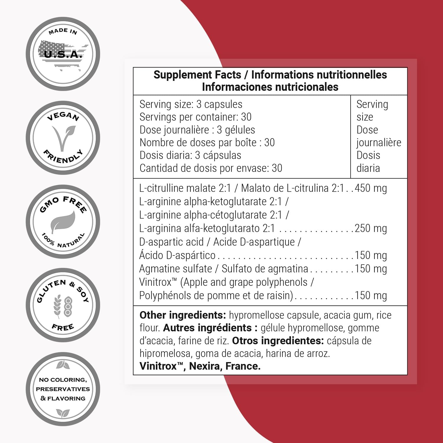 Supersmart Advanced Nitric Oxide Formula - 90 Vegetarian Capsules