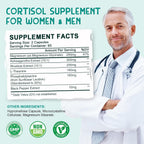 Suplemento de Cortisol para Mujeres y Hombres | 60 Días | Ashwagandha, Rhodiola, Magnesio | Vegano