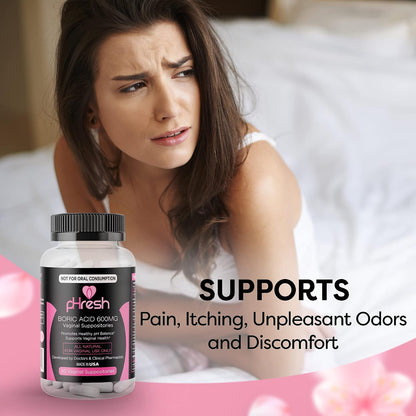 pHresh Óvulos de Ácido Bórico para Mujeres - Apoyo Natural al Equilibrio del pH Vaginal – Image 8