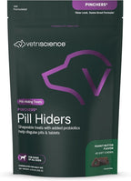 VetriScience Extra Large Pinchers Pill Hiders - Envoltura para pastillas con probióticos para perros, sabor a mantequilla de cacahuete, 45 unidades