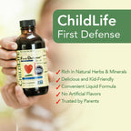 CHILDLIFE ESSENTIALS First Defense - Jarabe de Defensas para Niños con Saúco y Zinc - 118 ml (Pack de 3)