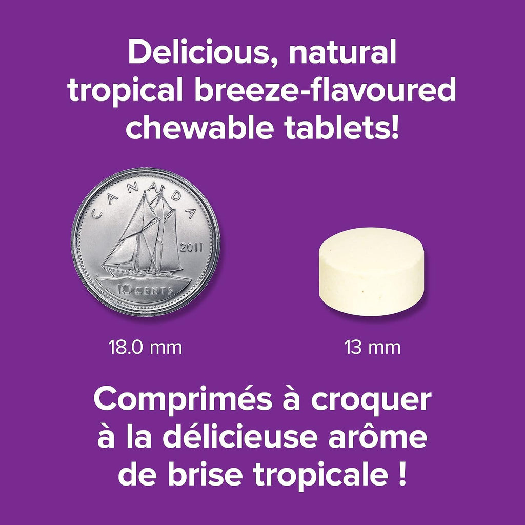 Webber Naturals Vitamina C Masticable 500 mg, 120 Comprimidos Sabor Tropical Breeze