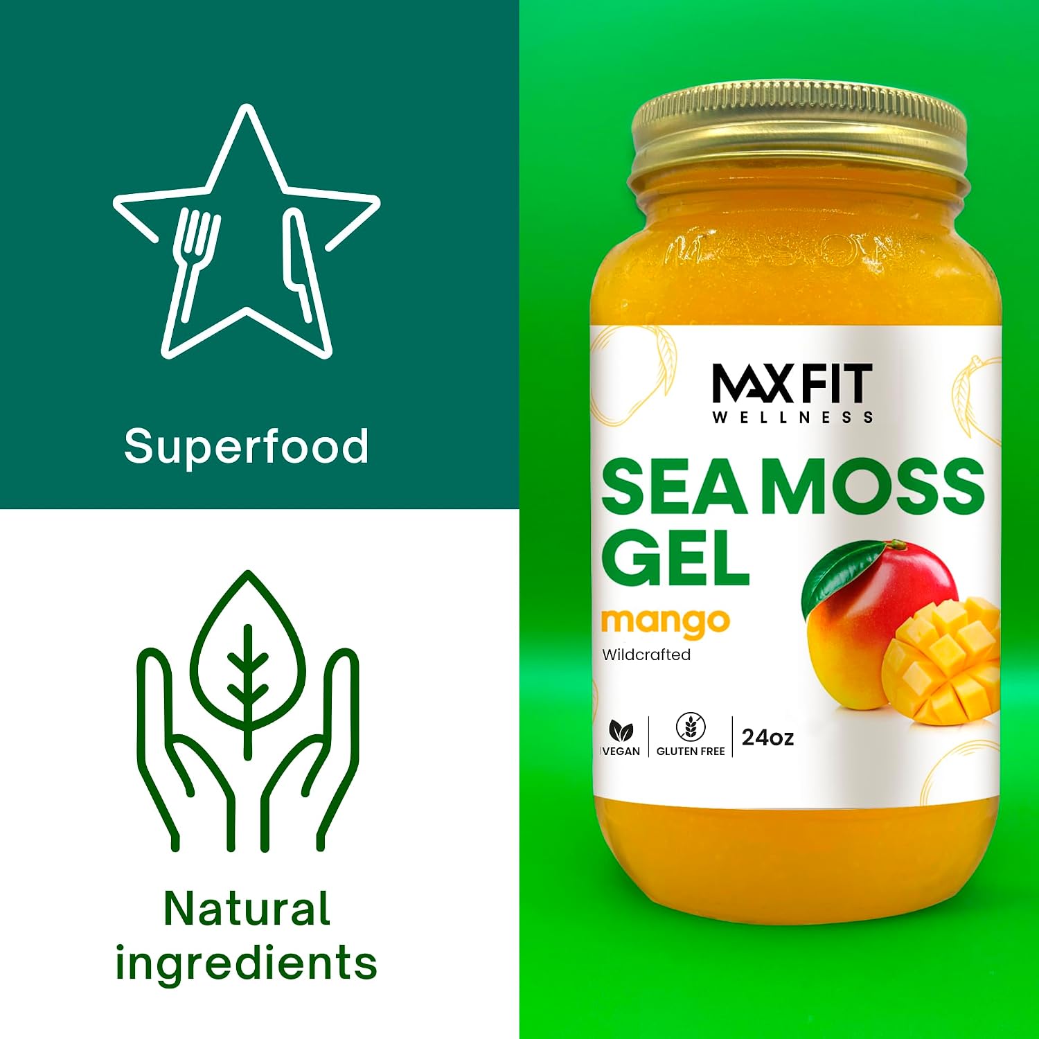 Gel de Musgo Marino (12 Sabores) 24 oz - Musgo Marino Silvestre de Santa Lucía | 92 Vitaminas y Minerales | Vegano