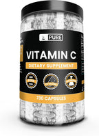 Pure Original Ingredients Vitamina C (730 Cápsulas) Sin Rellenos, Puro y Verificado en Laboratorio