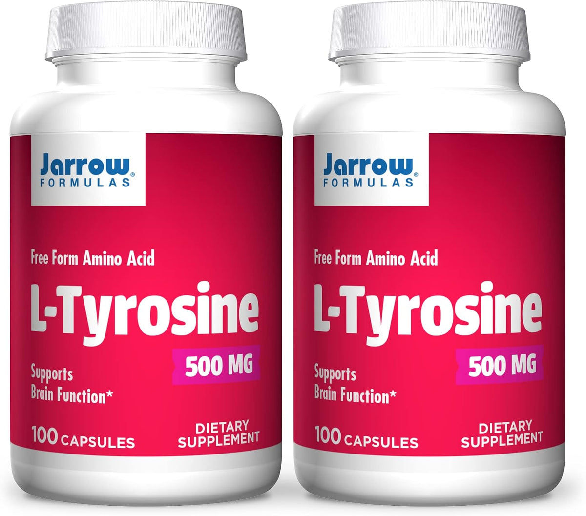 Jarrow Formulas L-Tirosina 500 mg - 200 Cápsulas (Pack de 2) – Image 1