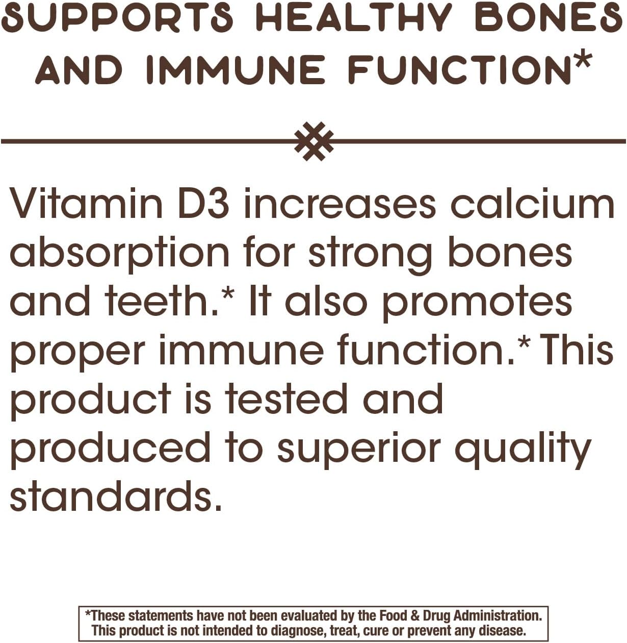 Nature's Way Vitamina D3 Extra Strength, Sin Azúcar, Sabor Chocolate, 90 Comprimidos Masticables