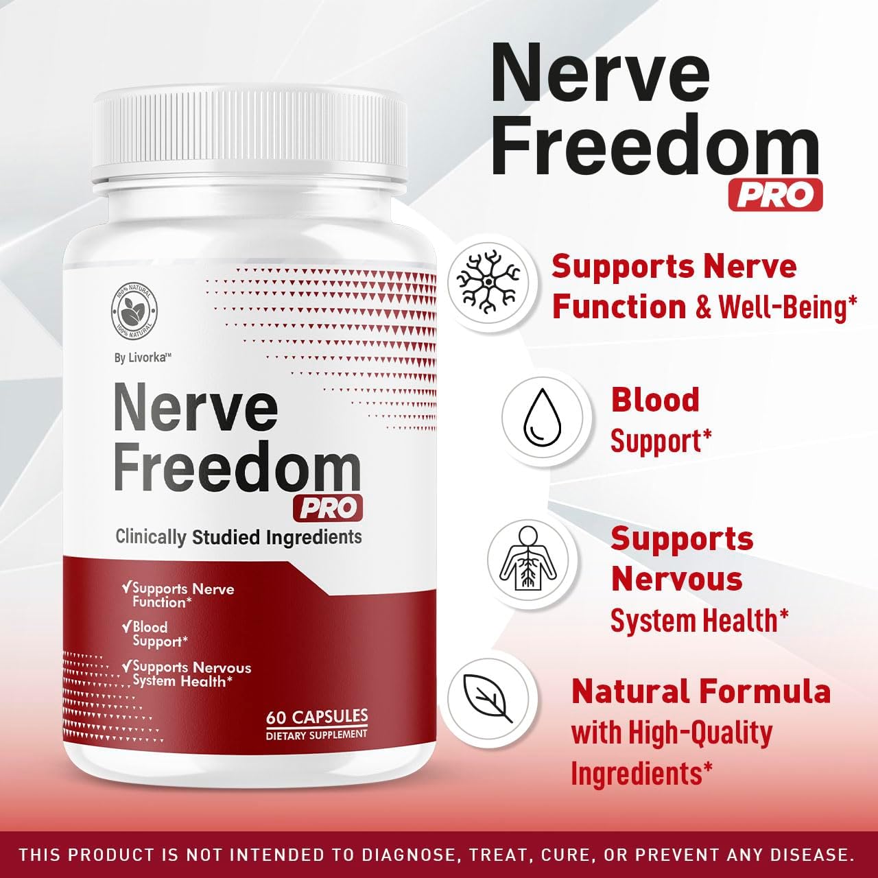 Nerve Freedom Pro – Cápsulas de Ingredientes Naturales, Fórmula Avanzada