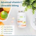 Igennus Vitamin C Chewable 500mg - Tamponada y Suave para Niños y Adultos - 120 Comprimidos