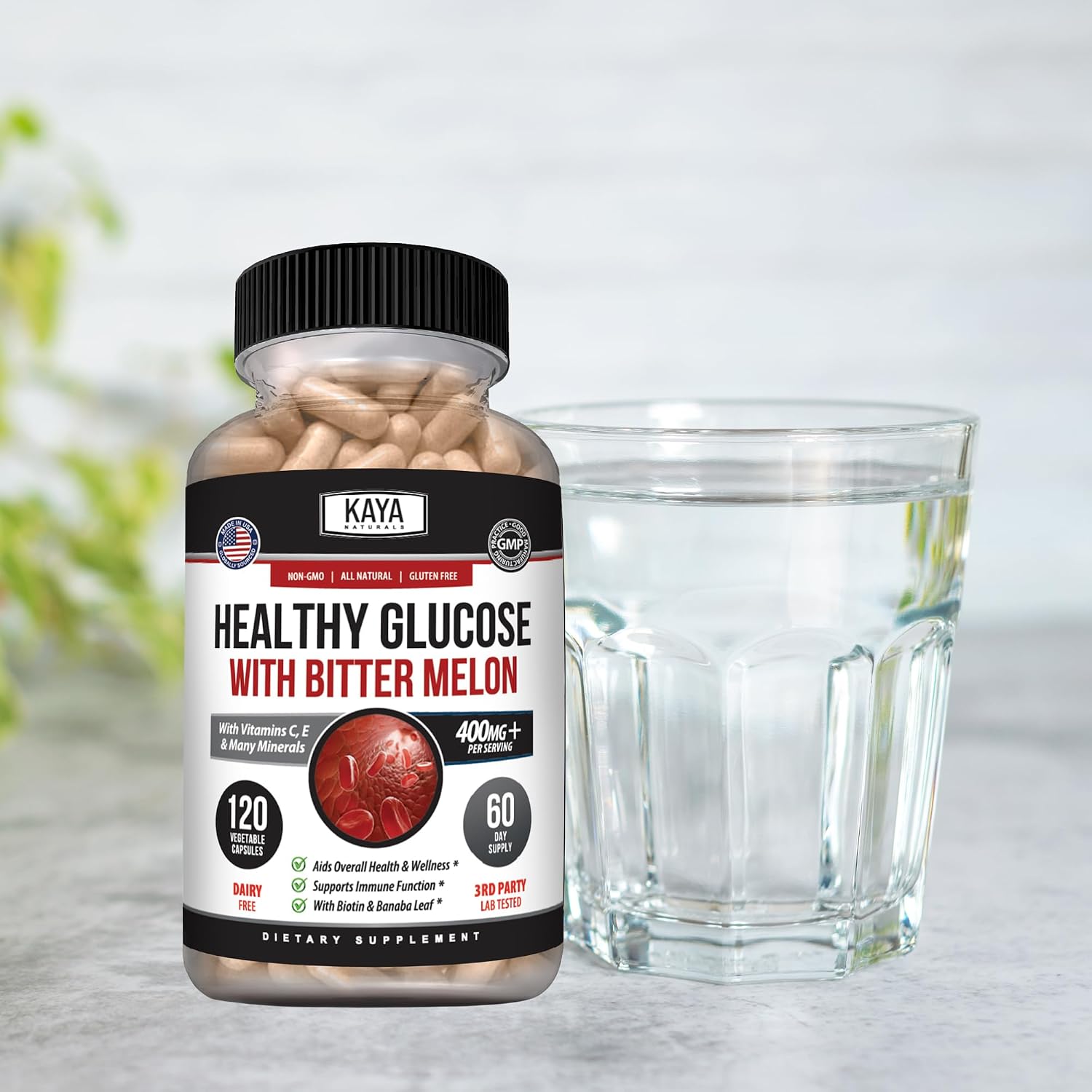 Kaya Naturals Healthy Gluco con Bittermelon – 120 Comprimidos