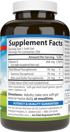 Carlson E-Gems Plus - Vitamina E Natural 400 UI, 250 cápsulas blandas
