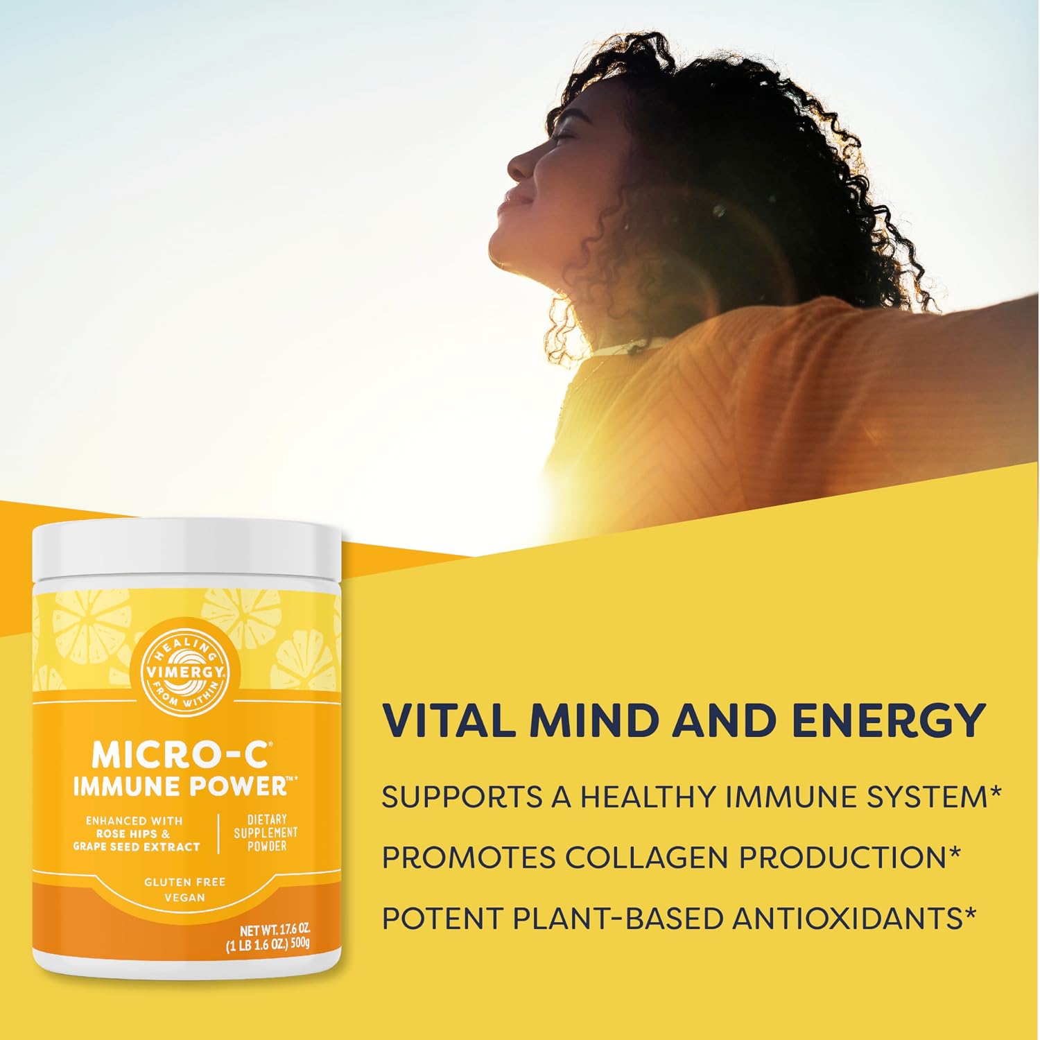 Vimergy Micro-C Immune Power - Vitamina C en Polvo - 500g (139 dosis)