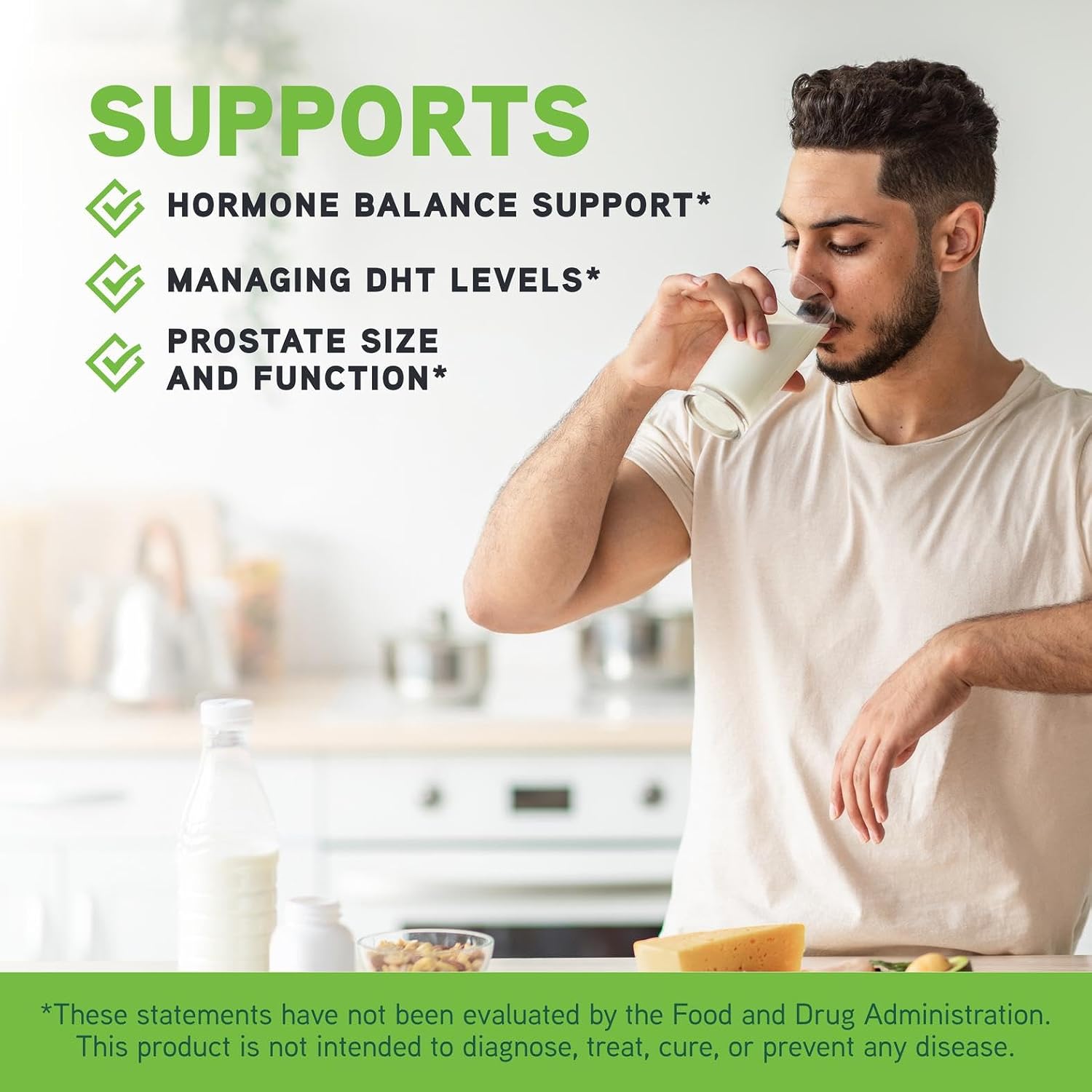 DAVINCI Labs Salud Prostática con Saw Palmetto, Zinc y Té Verde - 60 Cápsulas Vegetarianas