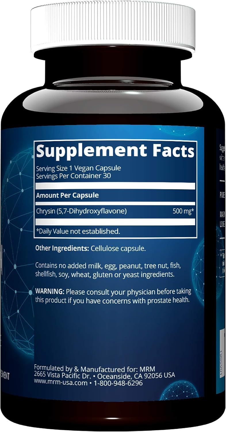 MRM Chrysin 500 mg, 30 Cápsulas