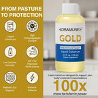 Oramune Gold Soporte Inmunológico – Calostro bovino líquido con factores de transferencia y lactoferrina (118 ml)