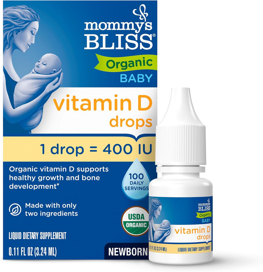 Mommy's Bliss Gotas Orgánicas de Vitamina D para Bebés, 400 UI, 90 gotas