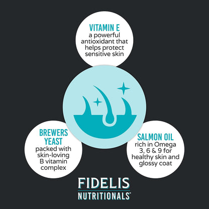 FIDELIS Skin & Coat Plus+ Suplemento para la – Vitamina E : Antioxidante liposoluble que protege las membranas – Image 2
